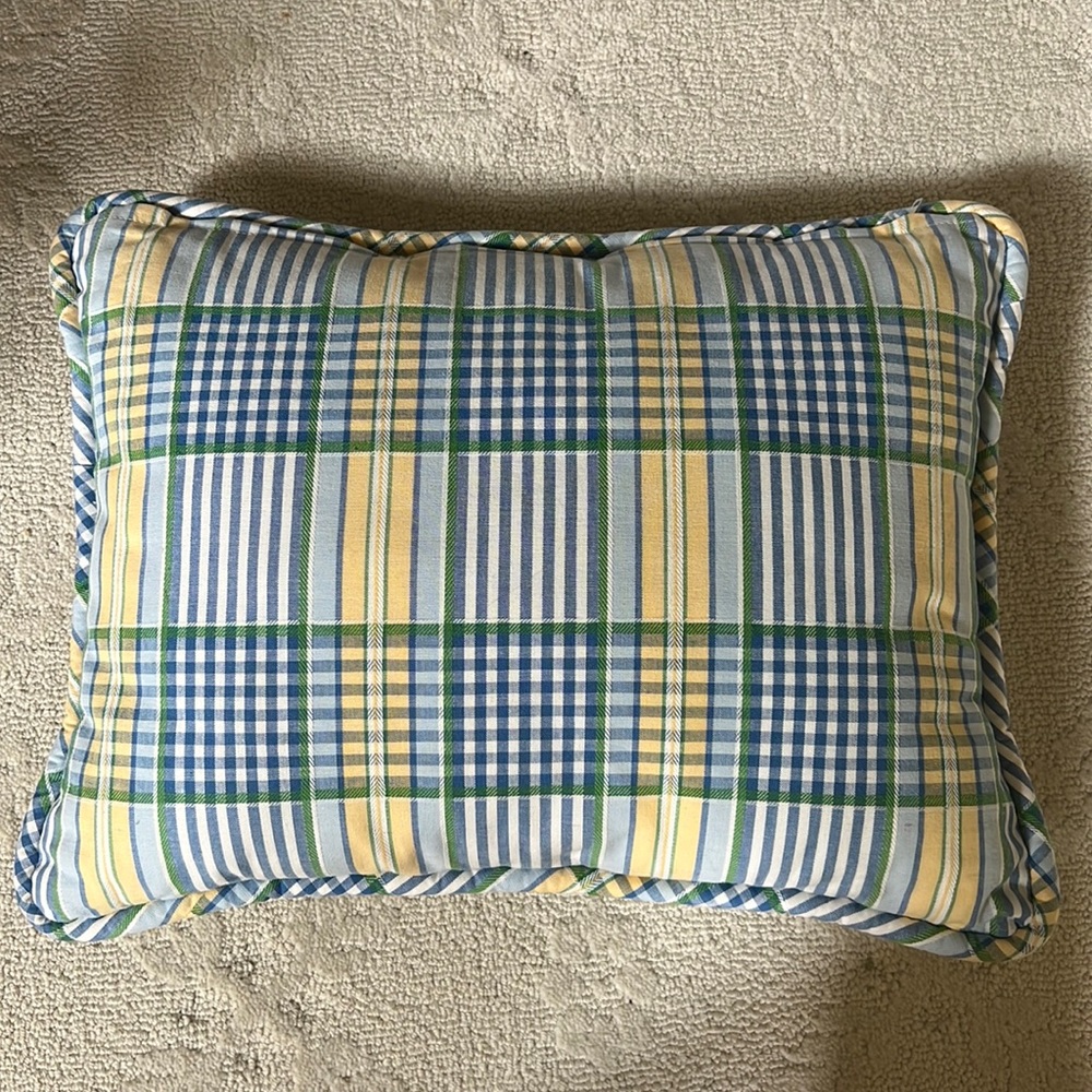 Custom Plaid Print Decorative Pillow